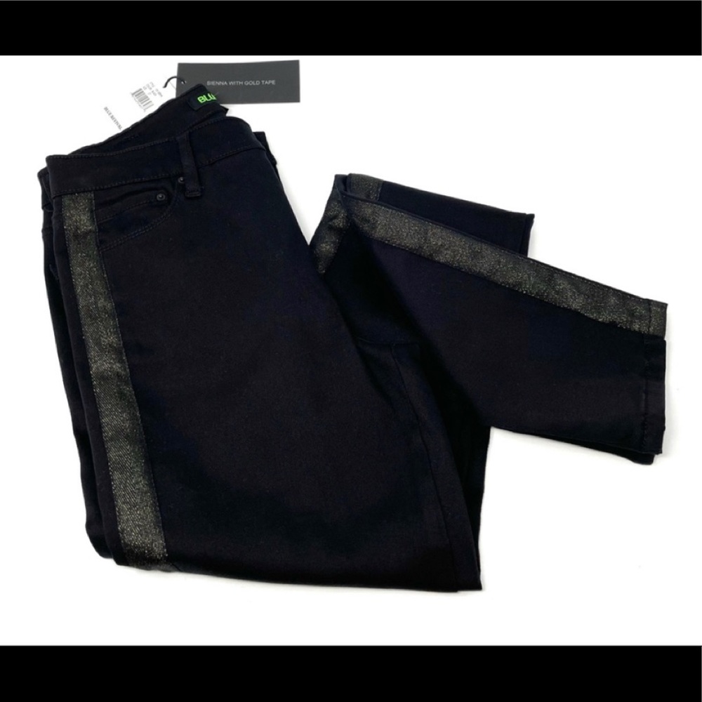 Blue Revival Sienna Black Jean with Gold Tuxedo Stripe (NWT) - Picture 6 of 10